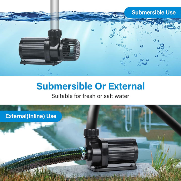 Forever Speed ECO Teichpumpe Filterpumpe Bachlaufpumpe für den Gartenteich 10000L/H 90W, 10000L/H