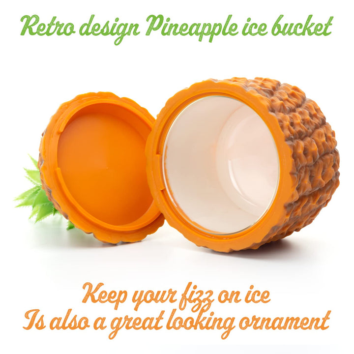 CKB Ltd® Retro Eiskübel Eiseimer Retro Hawaii Ananas Frucht Themed Mittelstück - Gebrauchte Flaschen