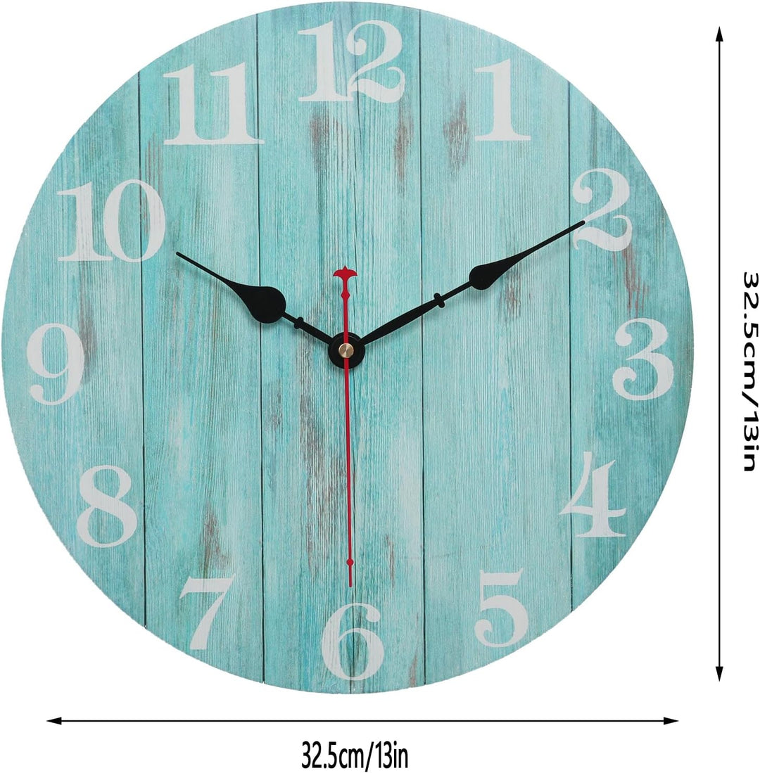 keivmlvt Modernes 32,5CM wanduhr aus Holz - Gepolstert - ohne tickgeräusche - für Wohnzimmer, Küche,