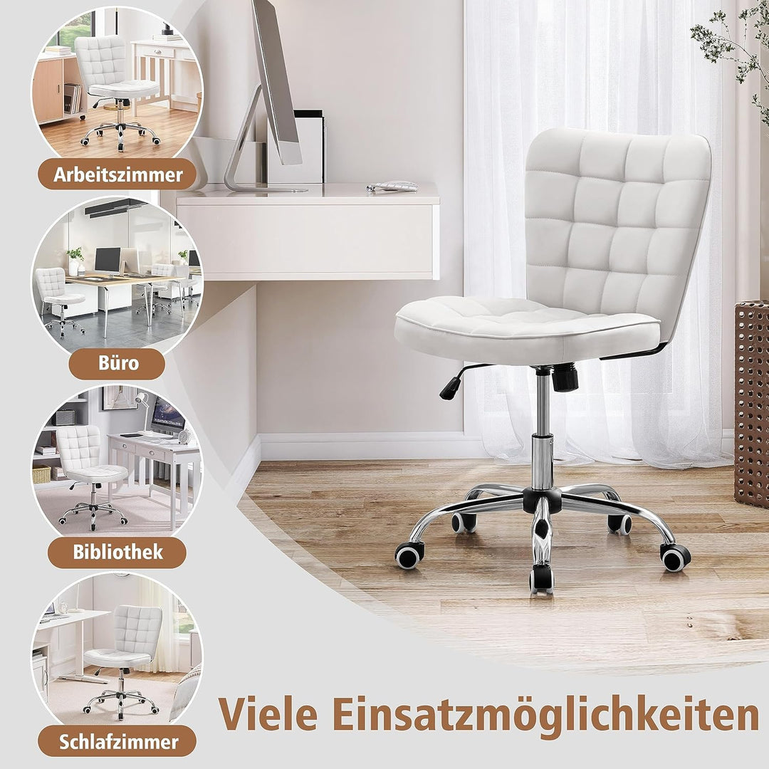 Yaheetech Bürostuhl Schreibtischstuhl Ergonomisch Drehstuhl höhenverstellbar Kosmetikhocker Chefsess