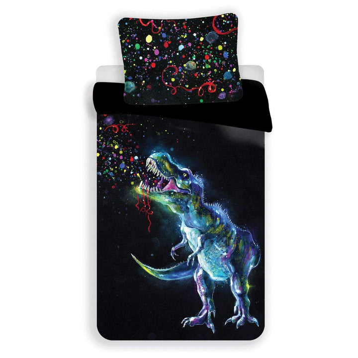 Dinosaure Black – Bettwäsche – Bettbezug Baumwolle