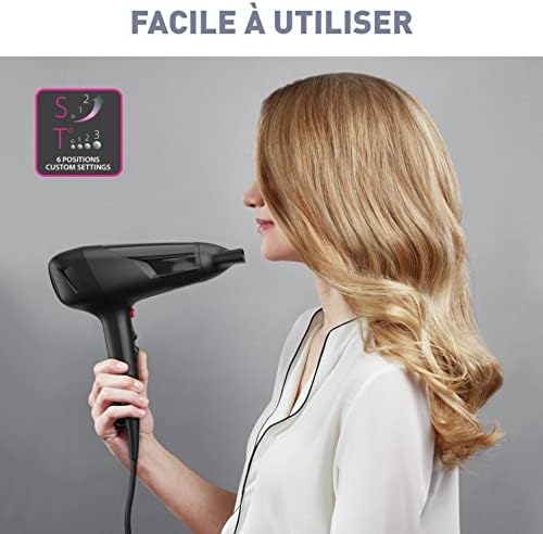 Calor Studio Dry Haartrockner, EffiWatt-Technologie für reduzierten Energieverbrauch, 6 Geschwindigk