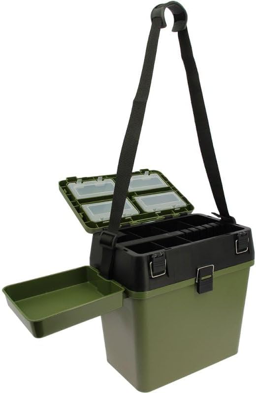 Carp Deal Sitzkiepe - Angel Koffer - Angel Rucksack 3 in 1 Inklusive 4 Tackle-Boxen für Angelzubehör