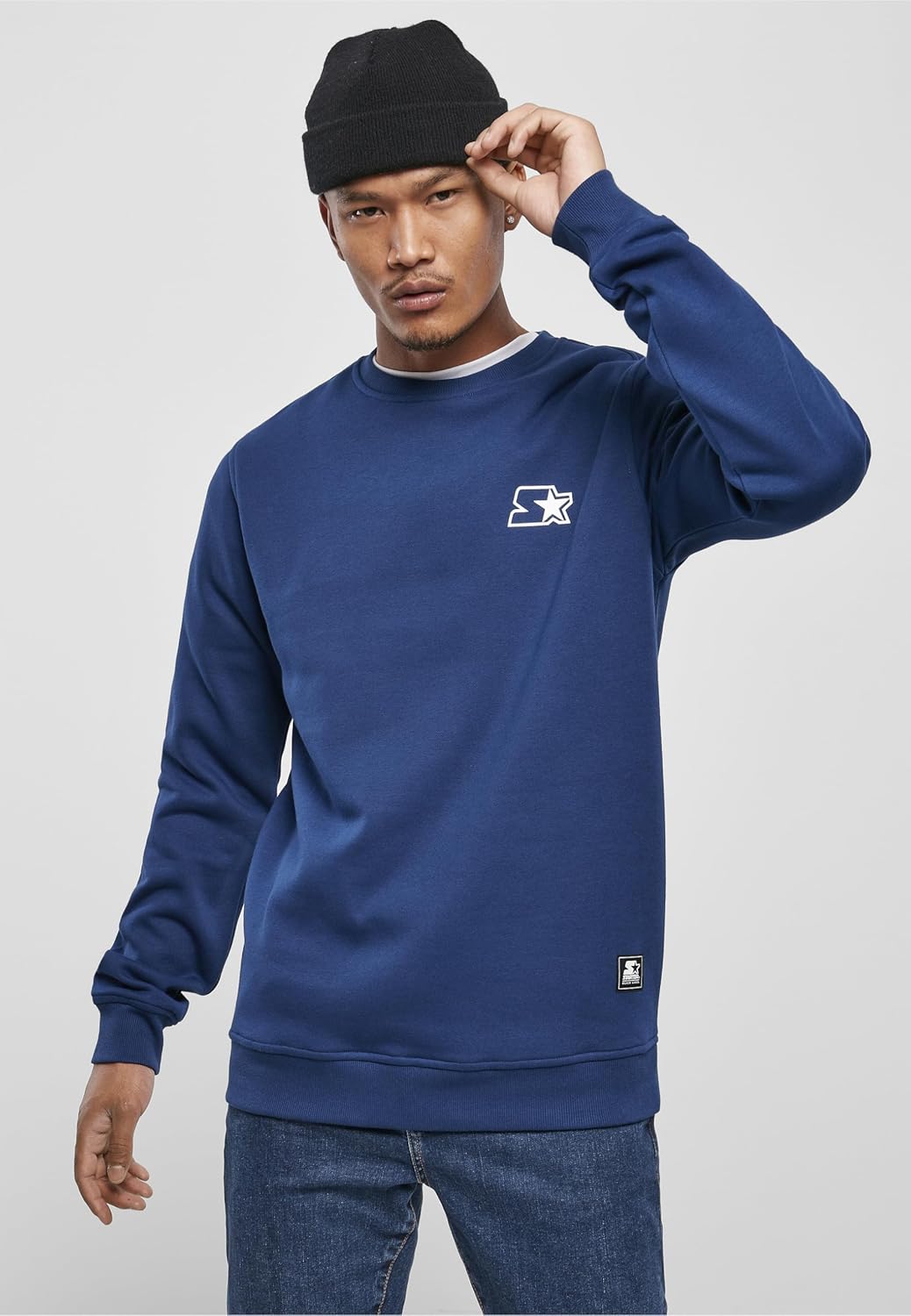 Starter Black Label Herren Small Logo Crew Pullover S Blue Night, S Blue Night