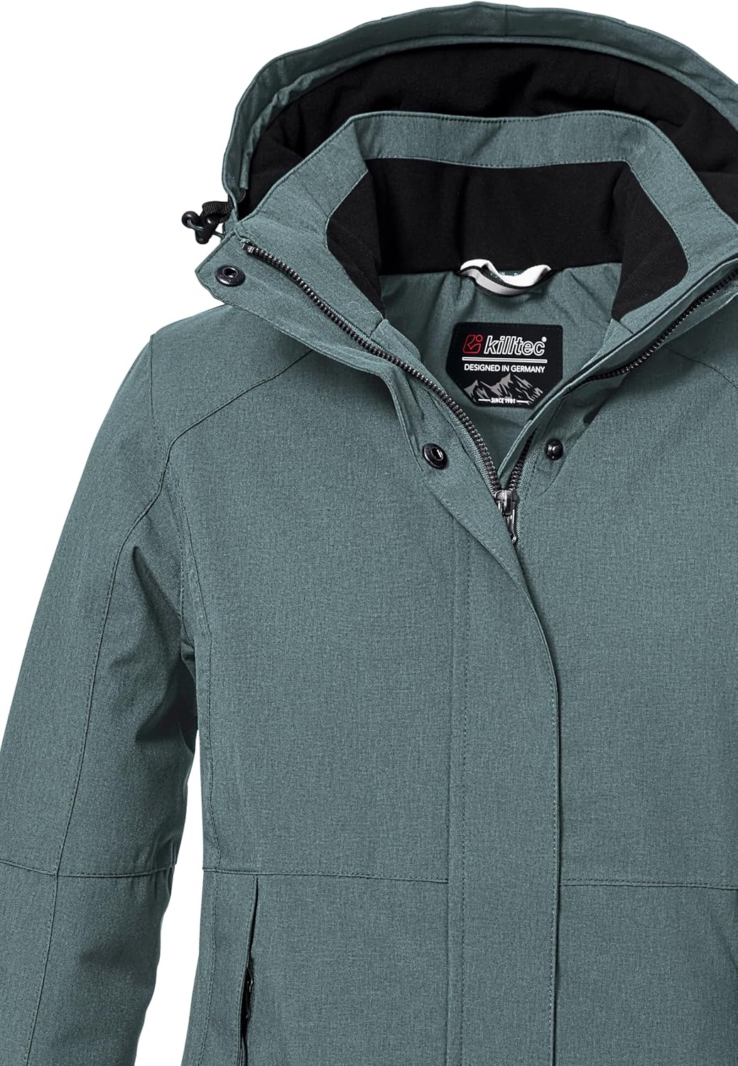 Killtec Damen Kow 37 Wmn Jckt Funktionsjacke/Outdoorjacke mit abzippbarer Kapuze 50 blaugrau, 50 bla