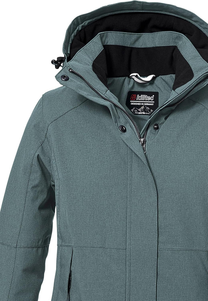 Killtec Damen Kow 37 Wmn Jckt Funktionsjacke/Outdoorjacke mit abzippbarer Kapuze 50 blaugrau, 50 bla