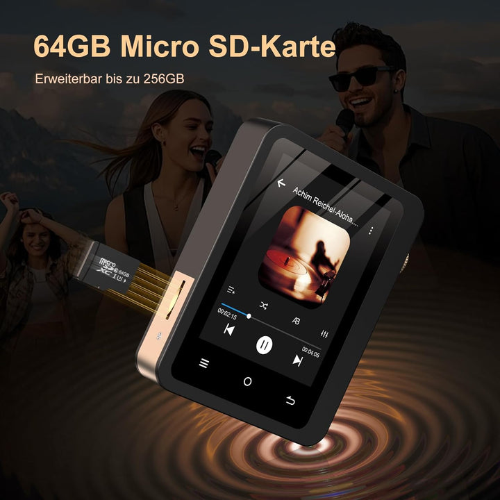 HiFi MP3-Player mit Bluetooth 5.3, verlustfreier DSD-High-Resolution-Digital-Audio-Musikplayer, trag