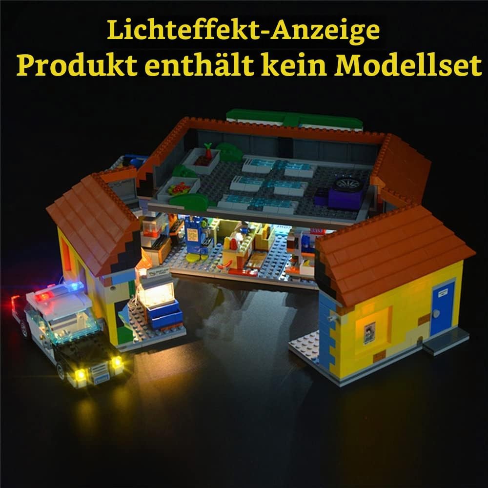 GEAMENT LED Licht-Set Kompatibel mit Lego Simpsons (The Kwik-E-Mart) - Beleuchtungsset für The Simps