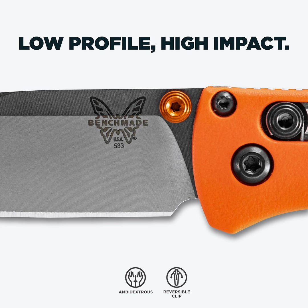 Benchmade 533 Mini BUGOUT, Orange, Axis