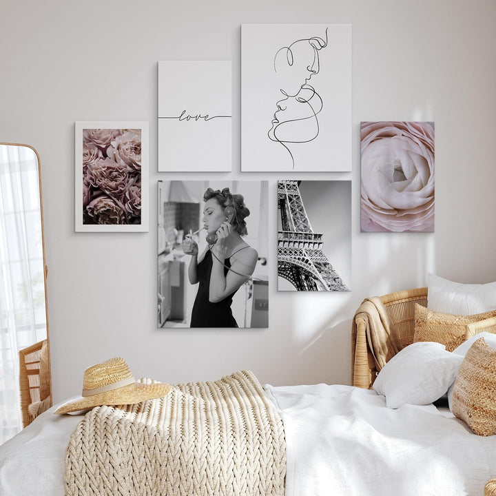 Muralo - Wandbilder Set - Leinwand Bilder Set Aufhängefertig - Bilder für Wohnzimmer Schlafzimmer -