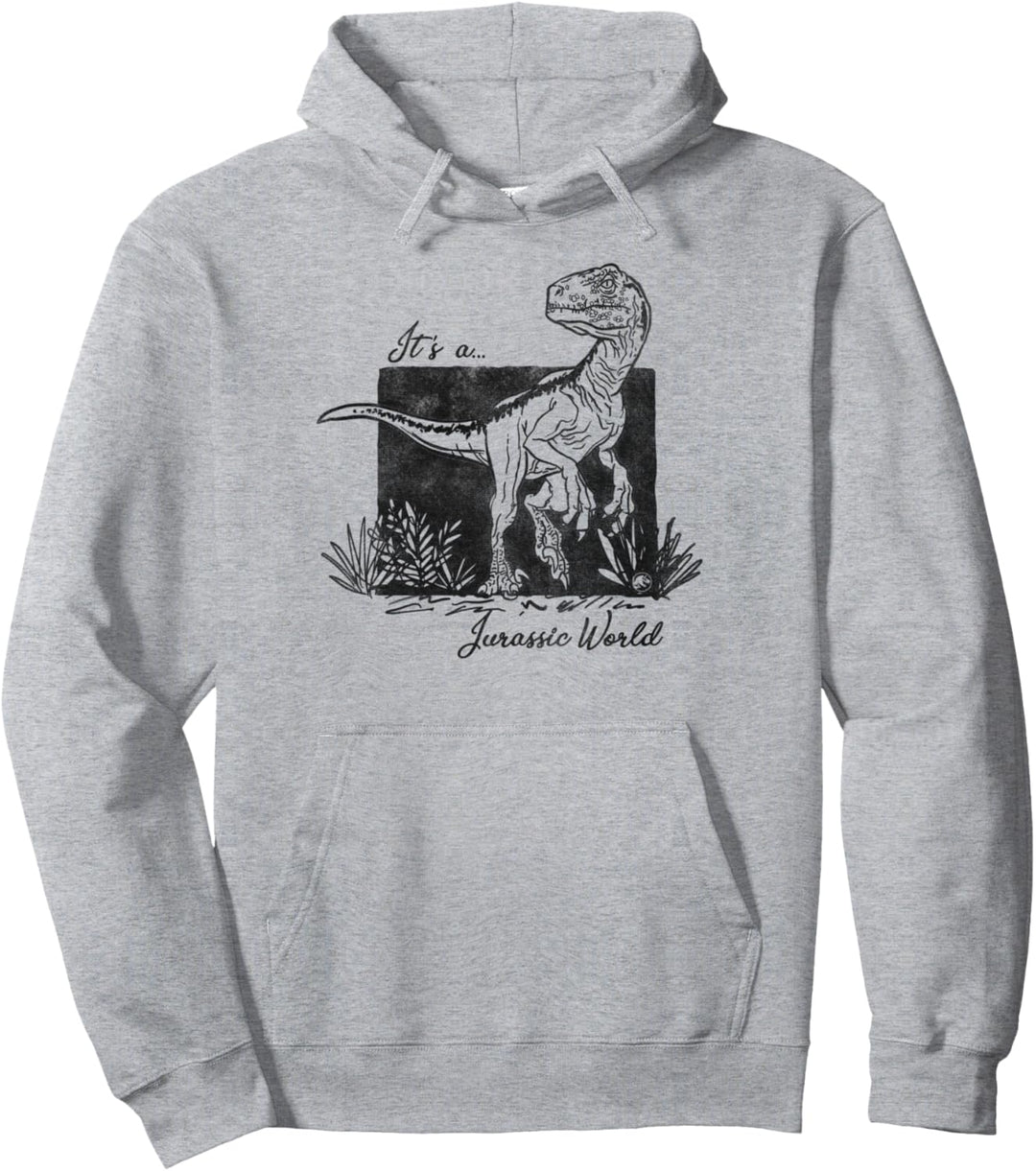Jurassic World Two It's A Jurassic World Raptor Line Art Pullover Hoodie