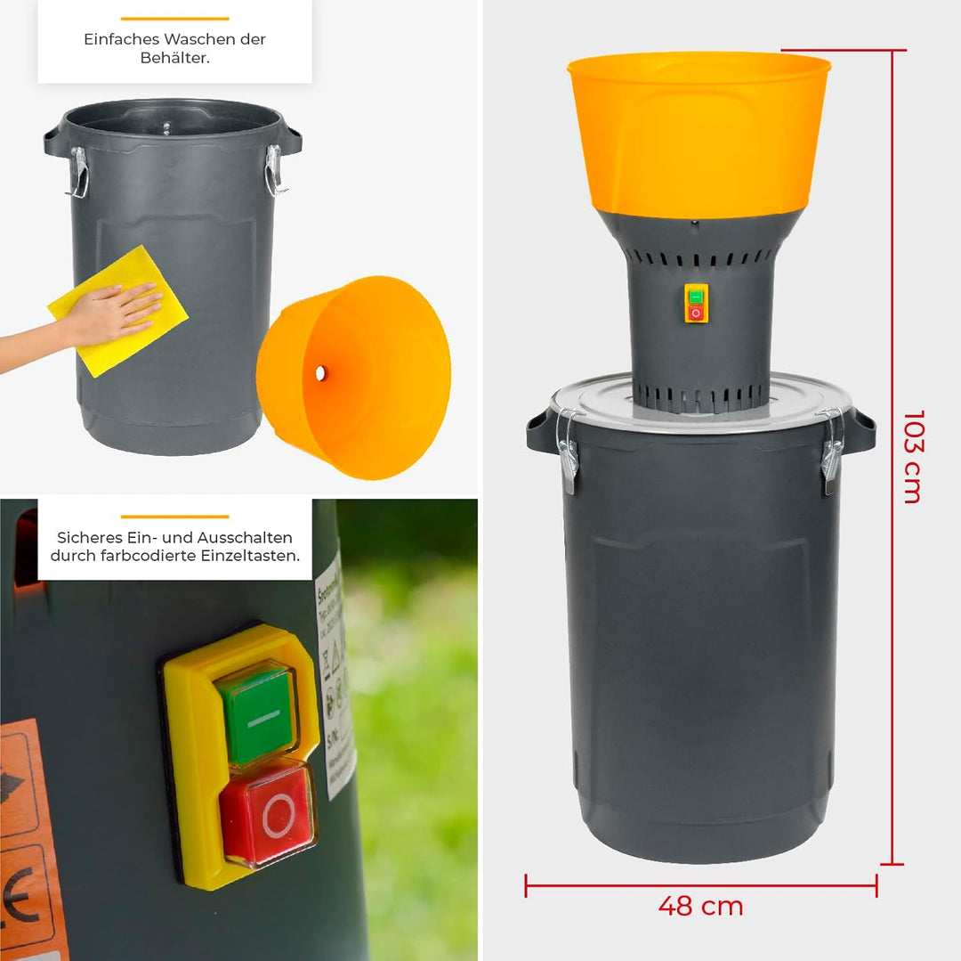 STREND PRO Getreidemühle Elektrisch 1300W 60L | mit 5 Siebe | Professionelle Elektrische Getreidemüh