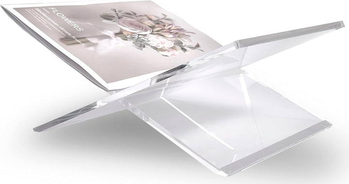 Honygebia Transparenter Acryl Buchständer - Kreuzrahmen Acryl Buchhalter, Luxus Plexiglas Lesestände