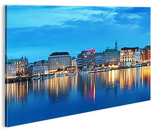 islandburner Bild Bilder auf Leinwand Alster Hamburg 1p XXL Poster Leinwandbild Wandbild Art up Your