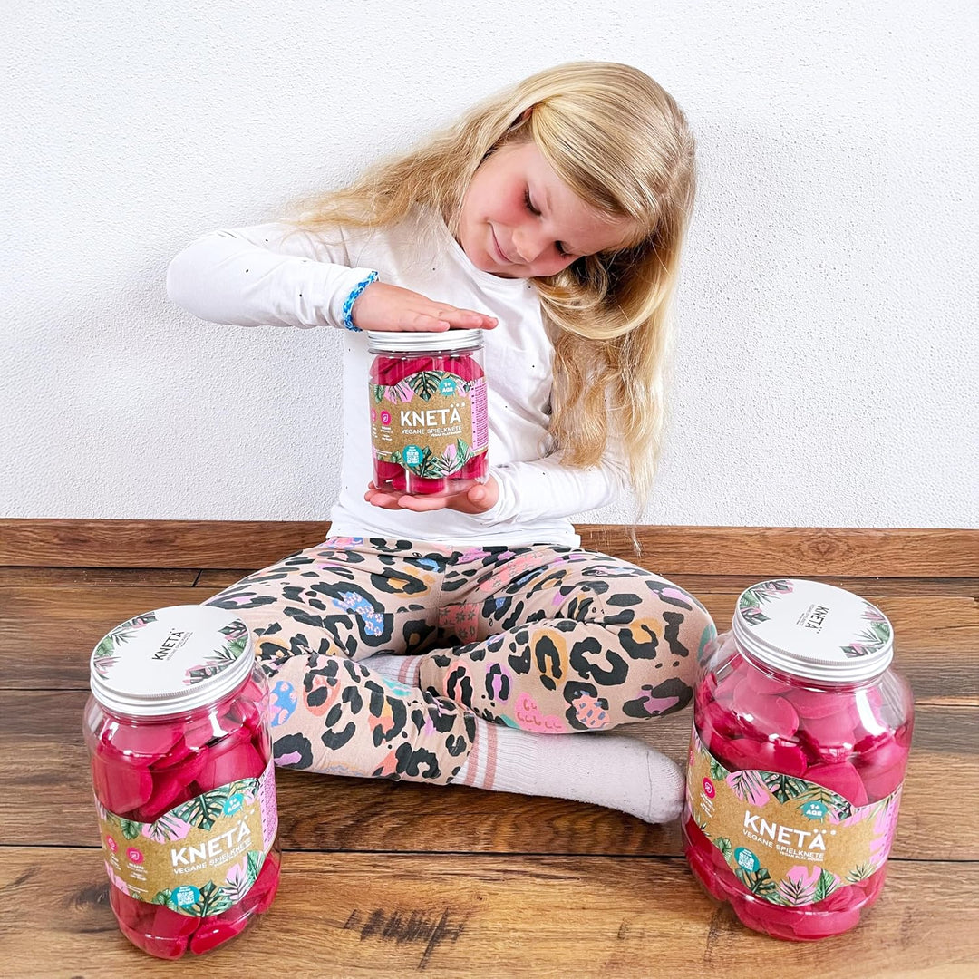 KNETÄ LIEBÄ I Made in Germany I Schulknete I Kindergartenknete I Knete ab 1 Jahr (ROT), Rot