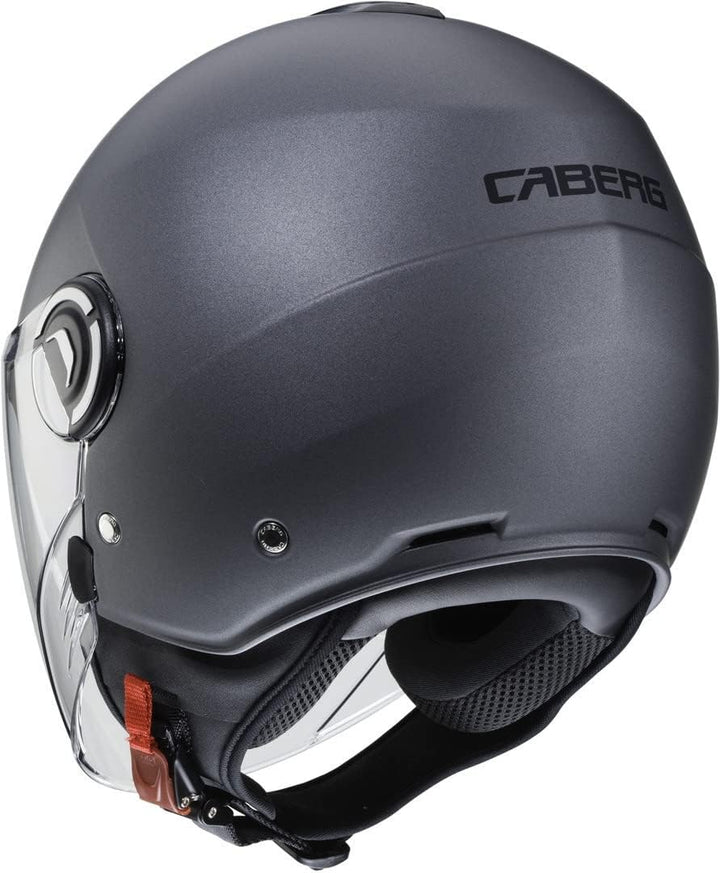 Caberg Jethelm Riviera V4 X Gun matt mit Sonnenblende und langem Visier ECE 22.06 XXL 63/64, XXL 63/