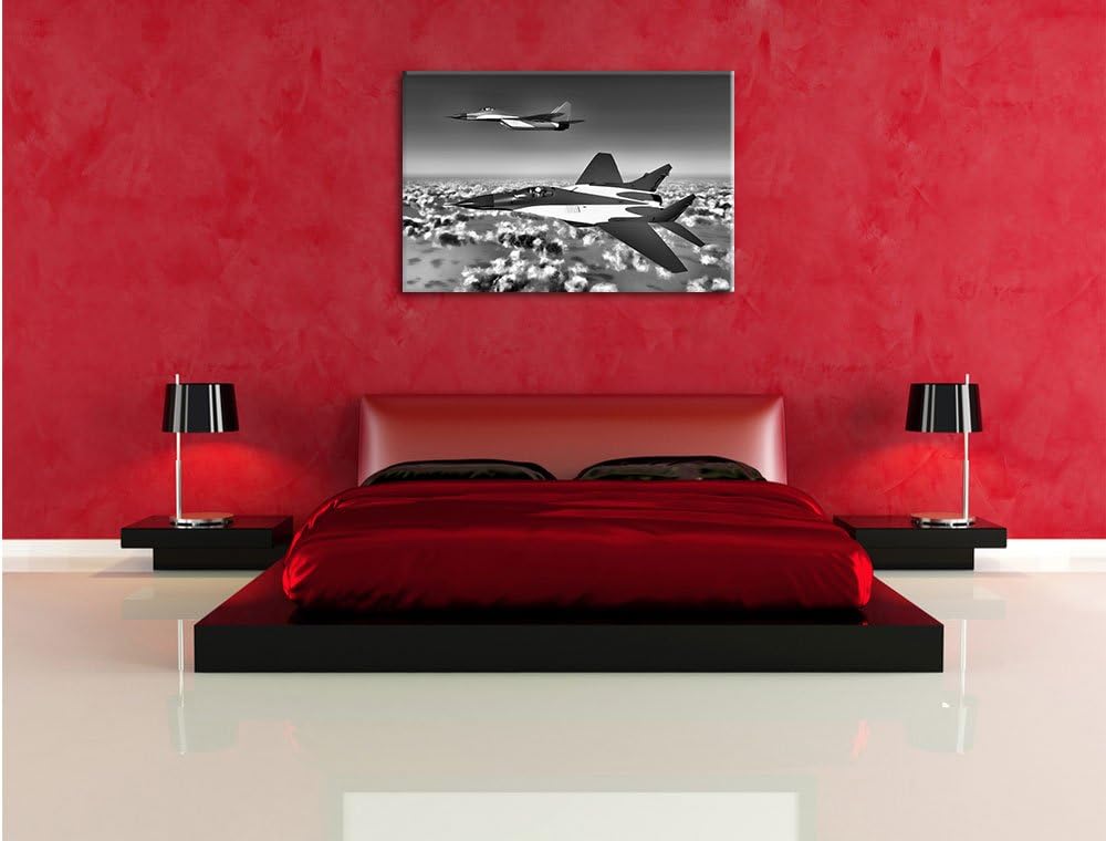 Pixxprint Kampfjets 100x70cm Leinwandbild Wandbild Kunstdruck, 100x70