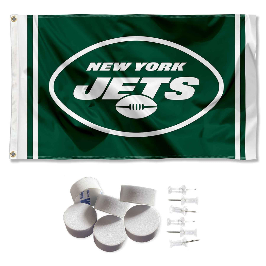 New York Jets Wordmark Banner und Wandteppich