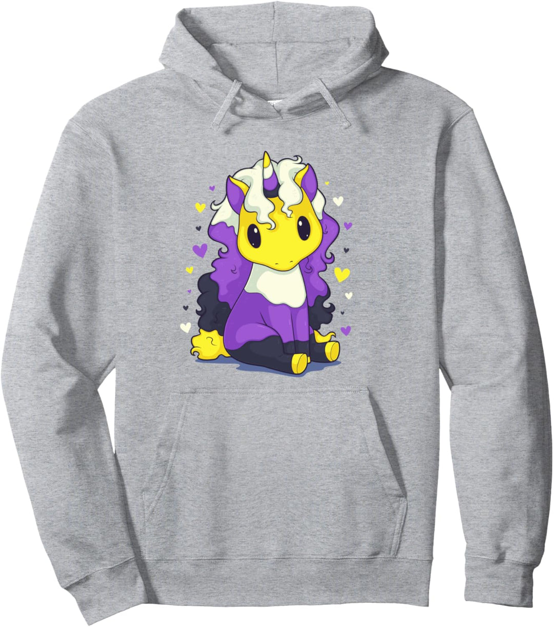 Non-Binary Pride Flagge Einhorn Genderqueer LGBTQ Stolz Pullover Hoodie