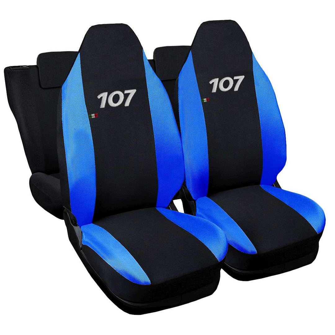 Lupex Shop 107_b.b 107 zweifarbige Sitzbezüge - schwarz blau