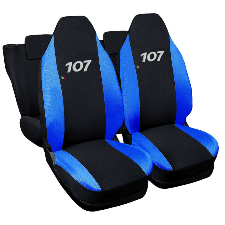Lupex Shop 107_b.b 107 zweifarbige Sitzbezüge - schwarz blau
