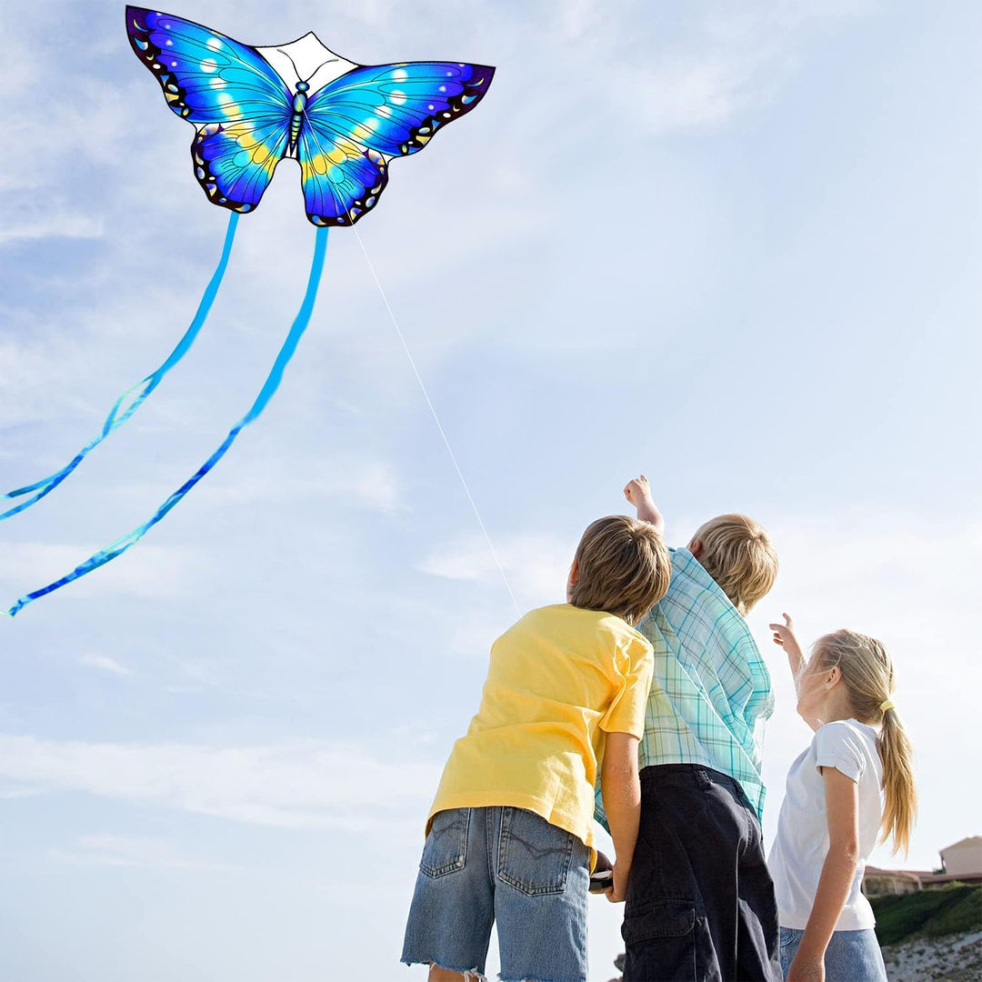 HONBO Schmetterling Drachen Butterfly Kites, flugdrachen für Kinder und Erwachsene,120x95cm with Lon