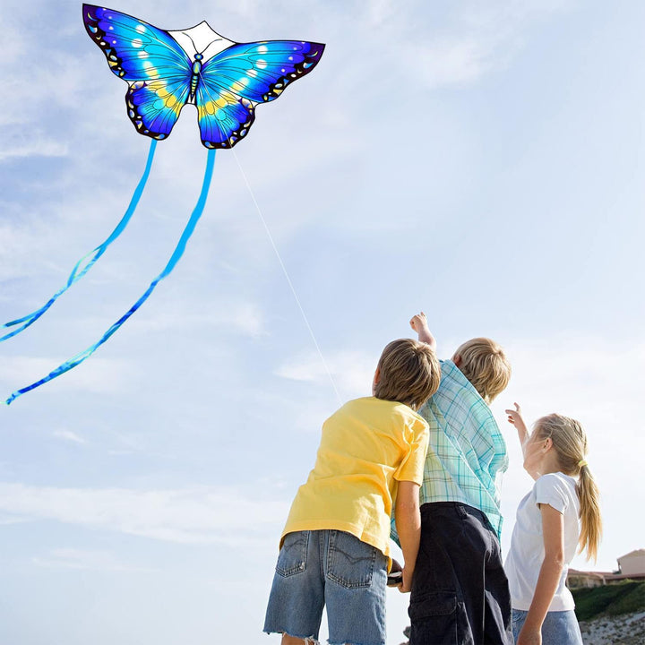HONBO Schmetterling Drachen Butterfly Kites, flugdrachen für Kinder und Erwachsene,120x95cm with Lon