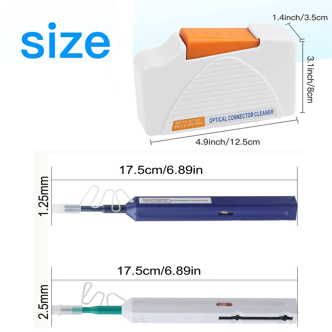 MSDADA Glasfaser Reinigungsstifte Glasfaser-Reinigungsbox, Fiber Optic Cleaner AUA-550 Reinigungskas