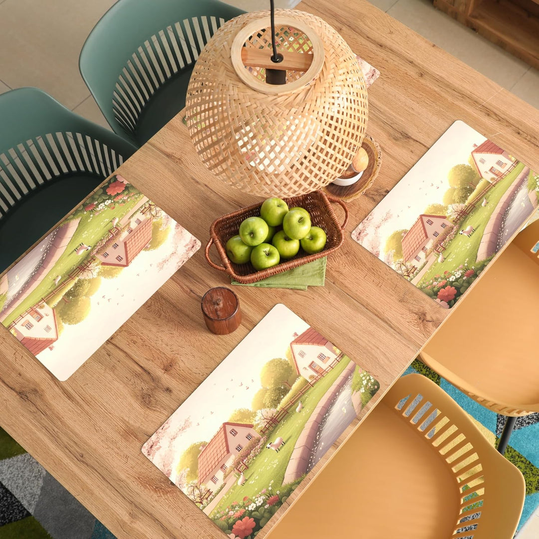 KitchenYeah© Platzsets Abwaschbar 6-Teilig 45x30 cm Tischsets Platzdeckchen Platzset Unterlage Tisch