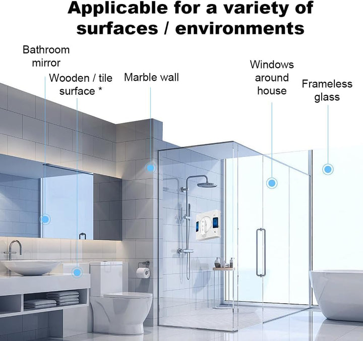 LIECTROUX Fensterwischroboter YW509, Doppelter Wasserspray, Lasersensor, Fallschutz, Kompatibel mit
