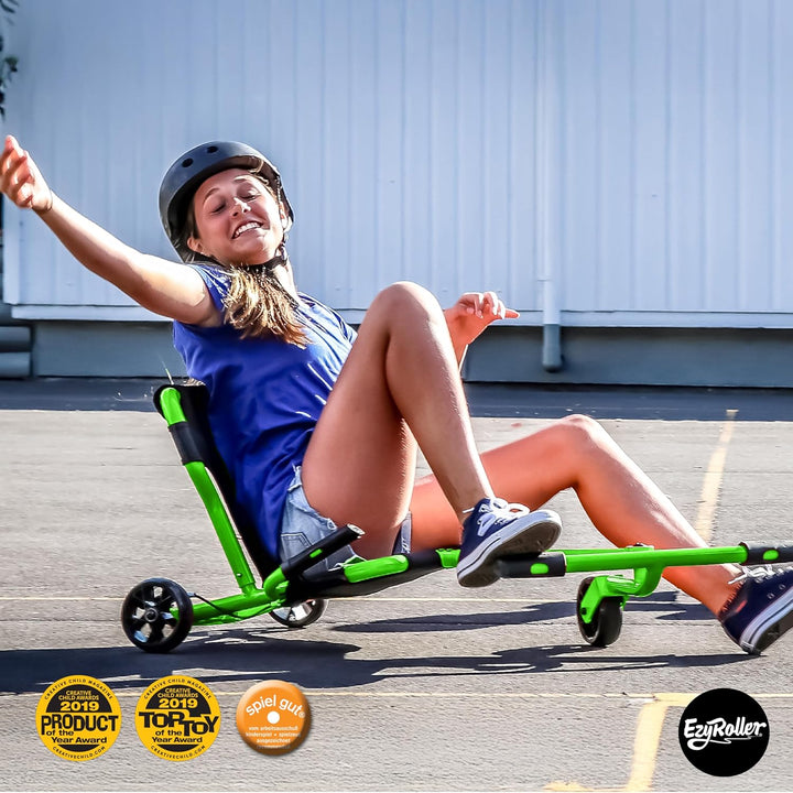 EzyRoller Pro X Fun Fahrzeug Dreirad für Jugendliche und Erwachsene Trike ab 10 Jahre (grün), grün