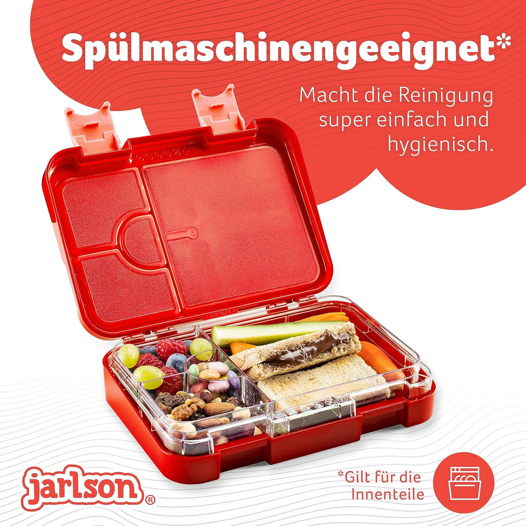 Jarlson® Brotdose Kinder mit Fächern - TONI Lunchbox - Bento Box auslaufsicher – Jausenbox für Kinde
