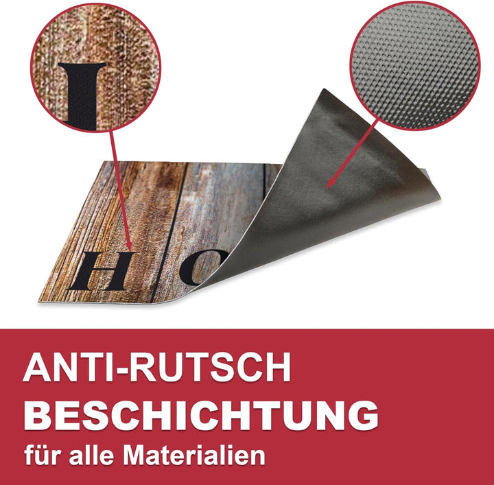 Hochwertige Fussmatte 60x80 cm (Large) – Schmutzfangmatte für Innen & Aussen, rutschfest mit hoher S