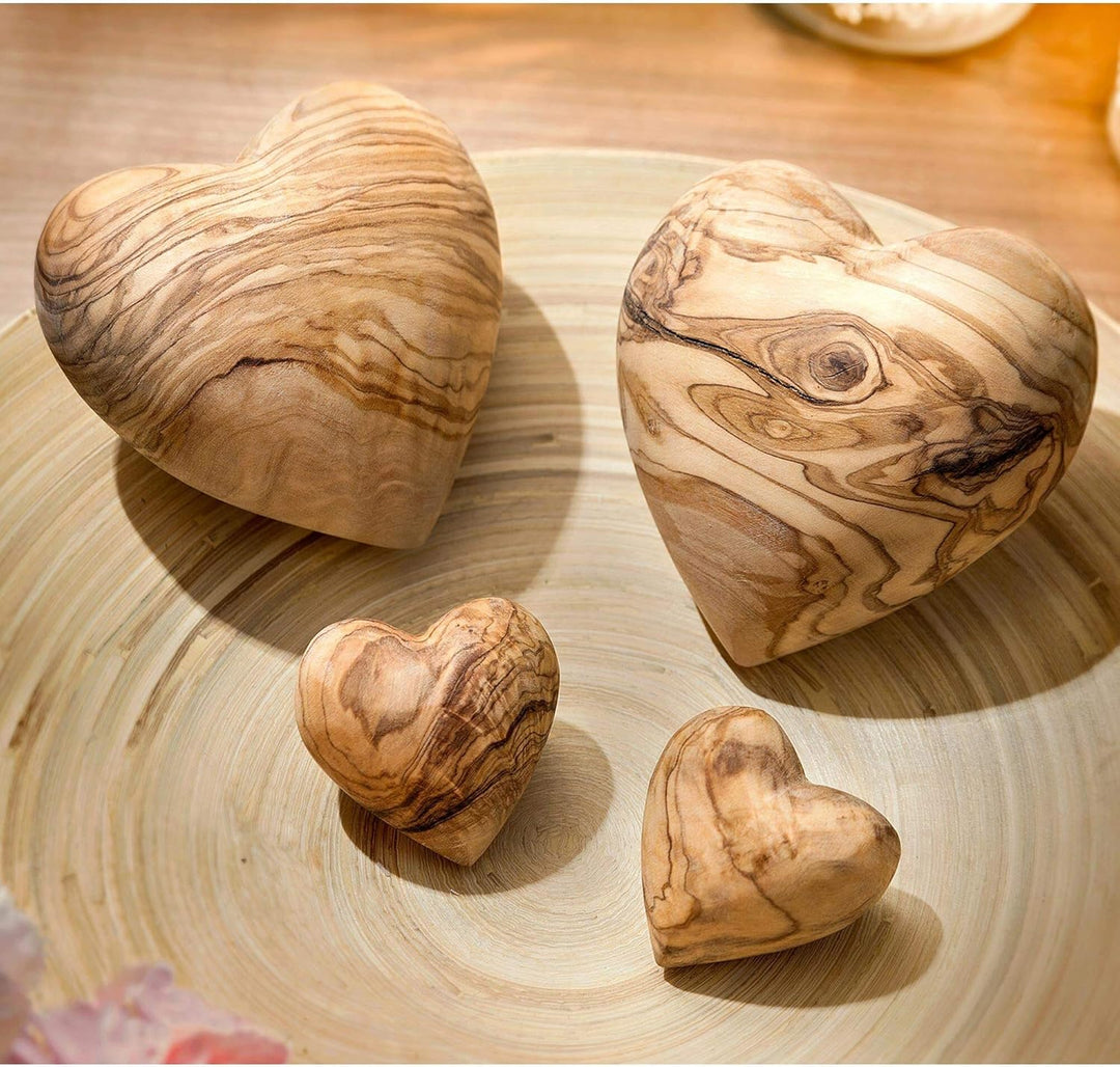 NATUREHOME Deko-Herz Handschmeichler aus Olivenholz 10 cm, 10 cm