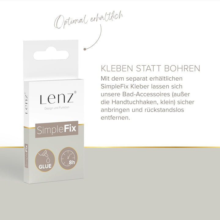 Lenz Bad-Accessoire-Set Juna in Gold – 4-teilig – Toilettenpapierhalter, WC-Bürstengarnitur und Zwei