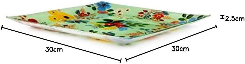 Excelsa Blumen Frida Teller Dekoriert Tablett 30 cm Blumendekor: Frida, 30 cm Blumendekor: Frida