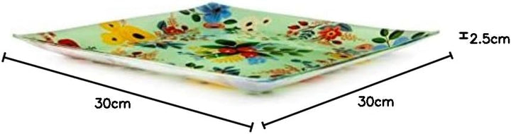 Excelsa Blumen Frida Teller Dekoriert Tablett 30 cm Blumendekor: Frida, 30 cm Blumendekor: Frida