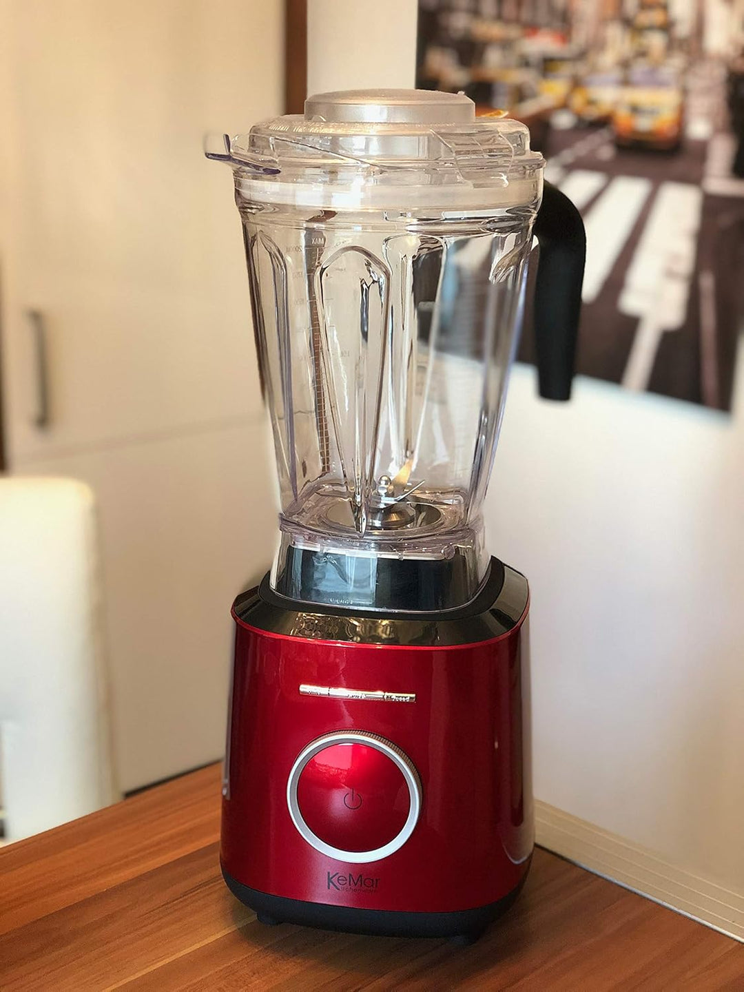 KeMar Standmixer (1500W, 2 Liter) Hochleistungsmixer, Mixer + GRATIS Bambus Trinkhalme - mit Touch B