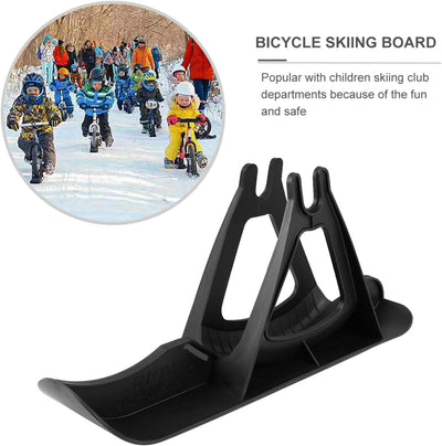 BESPORTBLE 1 Satz Fahrrad Ski Board Ski Set Fahrrad Schnee Ski Set für Laufräder Schwarz, Schwarz