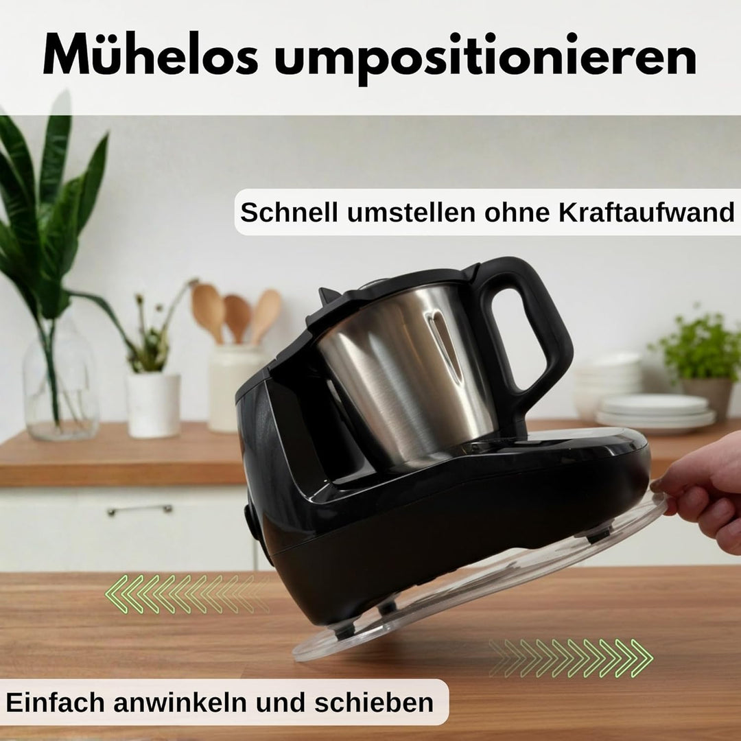 Gleitbrett passend für Monsieur Cuisine Compact Unterlage aus Acryl Zubehör Gleiter für müheloses Ve