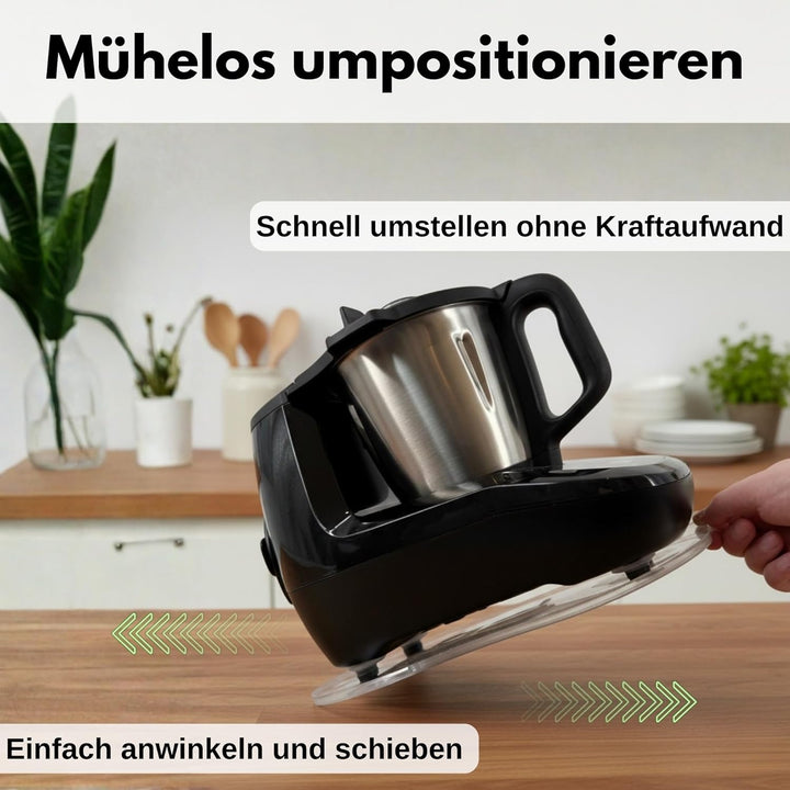 Gleitbrett passend für Monsieur Cuisine Compact Unterlage aus Acryl Zubehör Gleiter für müheloses Ve