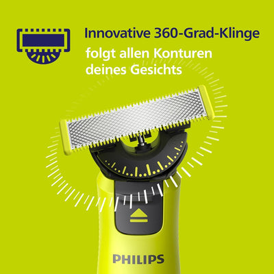 Philips Original OneBlade 360 Authentische Ersatzklingen für Gesicht/Körper Kit, für OneBlade Elektr