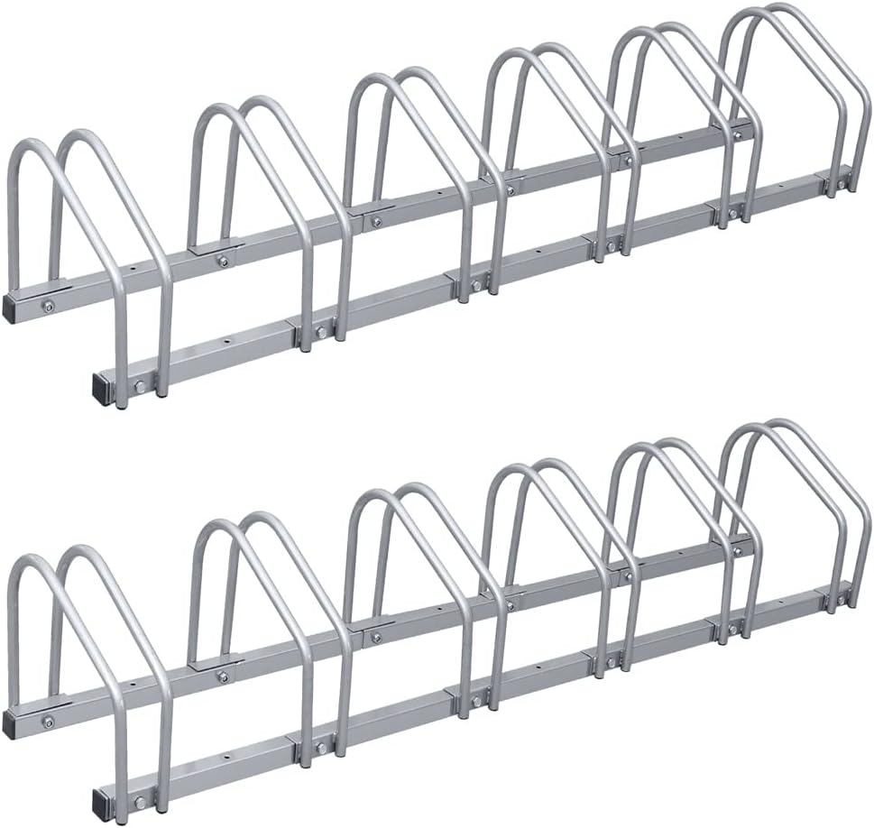 Eulenke 2 Stück Fahrradständer Metall Verzinkt Stahl - fahrradhalter 35-55mm Reifenbreite und 32cm R