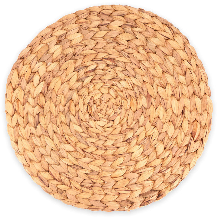 Decorasian Platzset aus Seegras - Wasserhyazinthe, 12er Set Tischset abwischbar 35cm Tischuntersetze