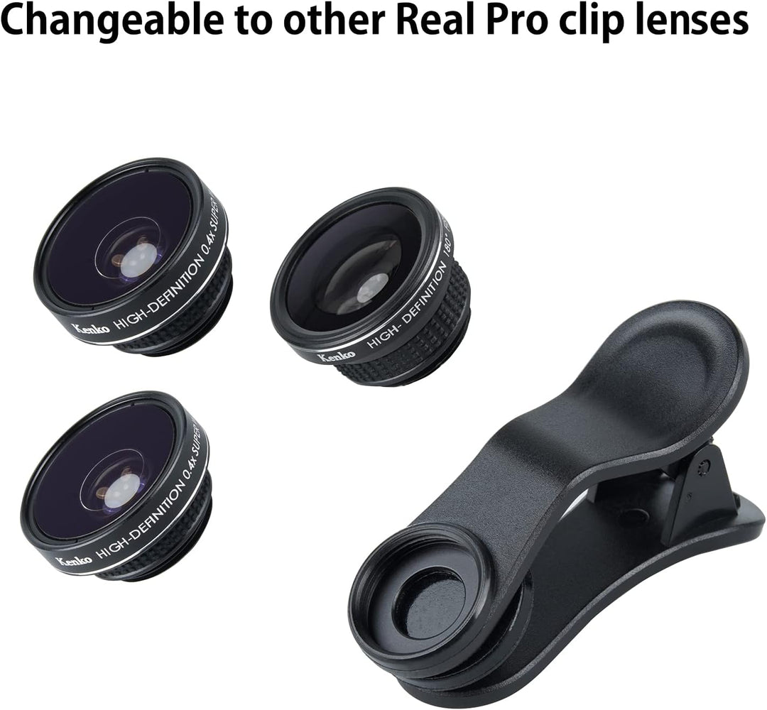 Kenko KE-RP04SW Real Pro Clip Super Wide 0,4x Objektiv für Smartphone/Tablet/Notebook schwarz Super
