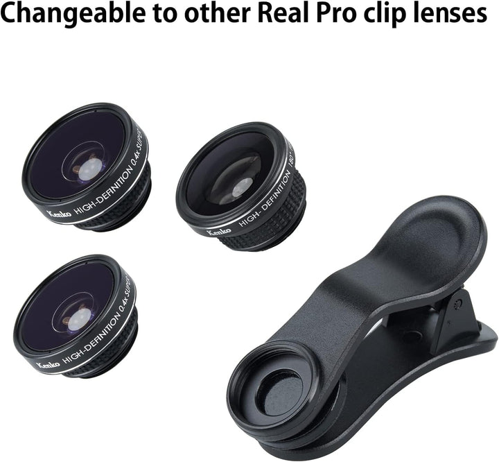 Kenko KE-RP04SW Real Pro Clip Super Wide 0,4x Objektiv für Smartphone/Tablet/Notebook schwarz Super