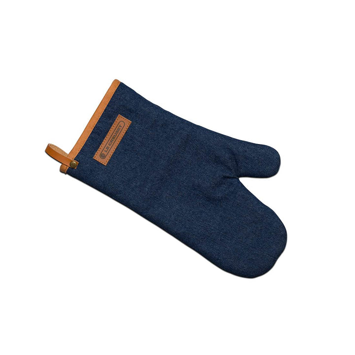 Le Creuset Ofenhandschuh, 100% Baumwolle, 31,75 cm lang, Dark Blue Denim, 45100327760800, Dark Blue