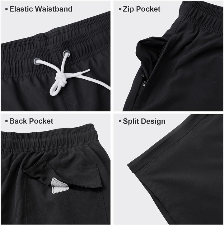 Arcweg Herren Badehose mit Kompression Badeshorts 2 in 1 Schnelltrocknend Schwimmhose 5.5" Innenhose