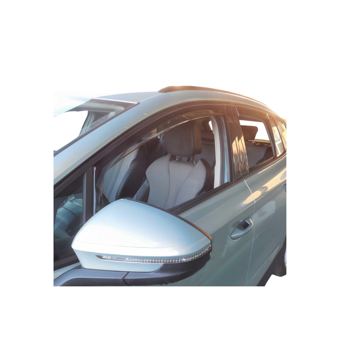 OMAC Windabweiser Regenabweiser Satz kompatibel mit Skoda Enyaq 2021-2023 Schwarz Windschutz 4X