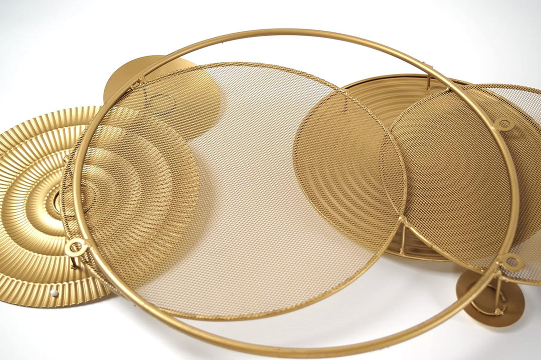 Kobolo Wandbild Wanddeko Metallbild 3D - GOLDEN - aus Metall in Gold